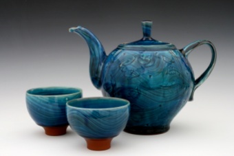 Sapphire Blue Tea Set